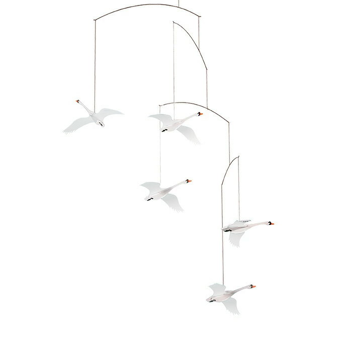 フレンステッド モビール FLENSTED mobiles Scandinavian Swans （ホワイト） スカンジナビアン スワンズ 004 鳥 白鳥 インテリア デコレーション 北欧 プレゼント おしゃれ 雑貨 デンマーク ギフト対応 