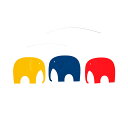 フレンステッド モビール FLENSTED mobiles Elephant Party （ブルー×レッド×イエロー） エレファント パーティー 071 ゾウ 象 インテリア 北欧 プレゼント おしゃれ 雑貨 デンマーク ギフト対応 【送料無料（一部地域を除く）】