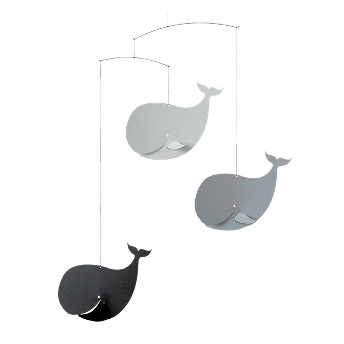 フレンステッド モビール FLENSTED mobiles Happy Whales Greyscale（ブラック） ハッピーホエールズ グレースケール 081s 鯨 クジラ インテリア 北欧 プレゼント おしゃれ 雑貨 デンマーク ギフト対応 