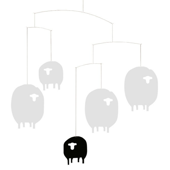 フレンステッド モビール FLENSTED mobiles Sheep （ホワイト×ブラック） シープ 107 羊 ヒツジ ひつじ インテリア 北欧 雑貨 おしゃれ デンマーク 【ギフト包装不可】 【送料無料（一部地域を除く）】