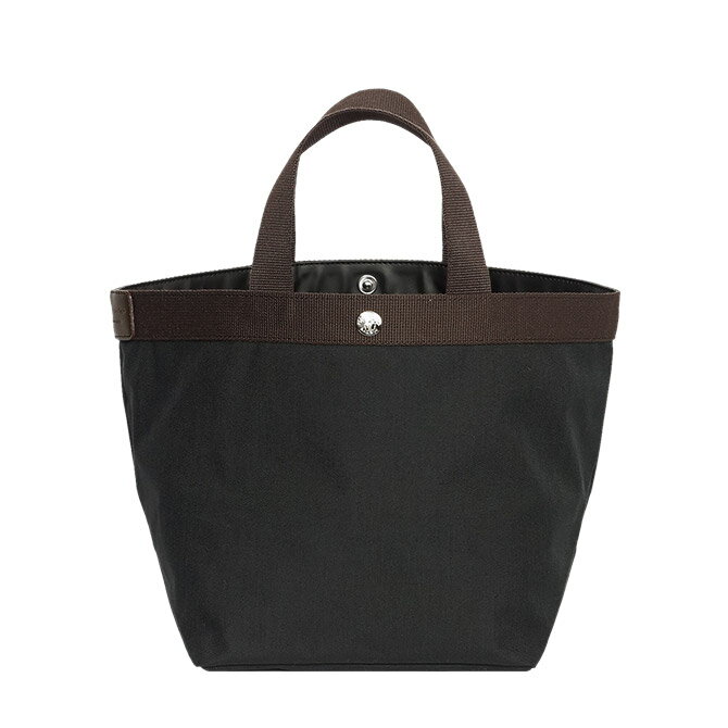 エルベシャプリエ Herve Chapelier コーデュラナイロン舟型 トートバッグM （ノワール×モカ） 707C 09 NOIR MOKA ブラック 黒 ブラウン 茶色 無地 ハンドバッグ バッグ かばん カバン レディース プレゼント カジュアル おしゃれ かわいい ギフト対応 【送料無料】のサムネイル