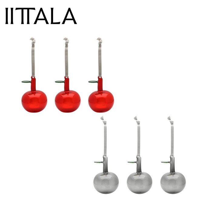 イッタラ Iittala アップル オーナメント 60x90mm 3個セット (2色) 1069627 1073971 Glass Apple 3set 北欧 ...