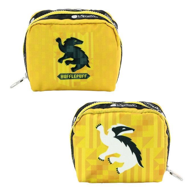 レスポートサック LeSportsac スクエアコスメティックポーチ （ハッフルパフ） イエロー 6701 G944 SQUARE COSMETIC HUFFLEPUFF プレゼント ハリー ポッター ホグワーツ メイクポーチ 化粧ポーチ おしゃれ かわいい ギフト対応 【送料無料（一部地域除く）】