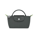 ロンシャン LONGCHAMP ル プリアージュ グリーン ハンドル付きポーチ （グラファイト） 34175 919 P66 LE PLIAGE GREEN POUCH WITH HANDLE グレー ナイロン バッグインバッグ おしゃれ かわいい プレゼント ギフト対応 【送料無料】