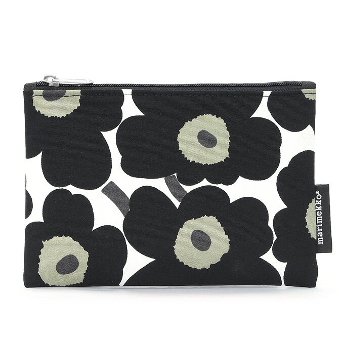 マリメッコ marimekko ミニウニッコ コスメポーチ 21x14.5cm （ホワイト×ブラック）047198 030 MINI UNIKKO KAIKA 043444