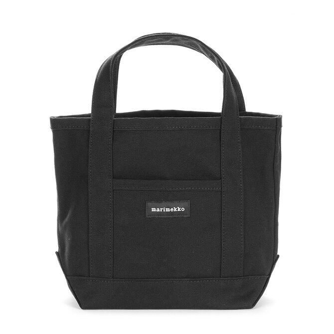 マリメッコ マリメッコ marimekko コットントートバッグ （ブラック） 044400 001 Black Mini Peruskassi2 Tote Bag 黒 無地 ワンポイント シンプル サブバッグ ハンドバッグ バッグ カバン レディース かわいい おしゃれ 北欧 プレゼント ギフト対応 【送料無料】