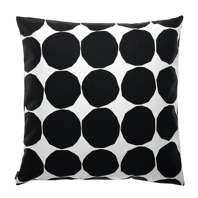 マリメッコ marimekko キヴェット クッションカバー 50x50cm （ホワイト×ブラック） 061009 190 Pienet Kivet cushion cover 水玉 ドット ファブリック インテリア 雑貨 おしゃれ かわいい 北欧 プレゼント ギフト対応 【送料無料（一部地域除く）】