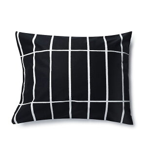 マリメッコ marimekko ティイリスキヴィ ピローケース 50x60cm （ブラック×ホワイト） 067585 910 Tiiliskivi Pillow case 枕カバー 黒 白 モノトーン ファブリック 寝具 インテリア 北欧 プレゼント 雑貨 おしゃれ モダン ギフト対応 【メール便なら送料無料】