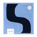 マリメッコ タオル マリメッコ marimekko コットン セイレーニ ミニタオル 30x30cm （ダークブルー×ライトブルー） Seireeni mini towel 072210 500 ハンドタオル ハンカチ 紺 ネイビー おしゃれ かわいい シンプル 北欧 プレゼント 雑貨 ギフト対応 【メール便なら送料無料】