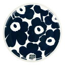 マリメッコ marimekko ウニッコ プレート 25cm (ダークブルー×ホワイト) 072278 150 Oiva Unikko Plate 食器 トレイ...