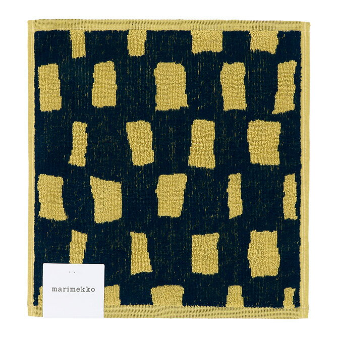 マリメッコ マリメッコ marimekko コットン イソ ノッパ ミニタオル 30x30cm （ブラック×サンド） Iso Noppa Mini Towel 072532 980 ハンドタオル ハンカチ サイコロ ブラウン 茶色 おしゃれ かわいい シンプル 北欧 プレゼント 雑貨 ギフト対応 【メール便なら送料無料】