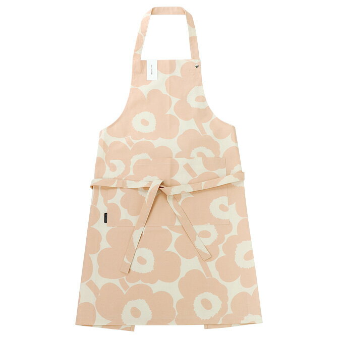 マリメッコ marimekko ピエニウニッコ エプロン （コットン×ピーチ） Apron Pieni Unikko 072563 122 花柄 フラワー キッチン雑貨 北欧 プレゼント レディース 前掛け おしゃれ かわいい ギフト対応 【送料無料（一部地域除く）】