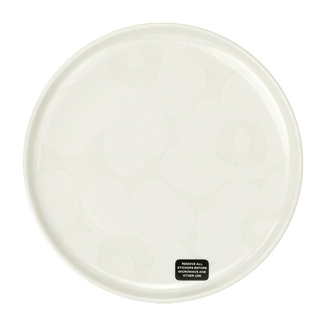 マリメッコ マリメッコ marimekko ウニッコ プレート （オフホワイト×ホワイト） 072590 100 Oiva Unikko Plate 20cm 食器 トレイ お皿 花柄 フラワー 北欧 プレゼント キッチン雑貨 ギフト対応