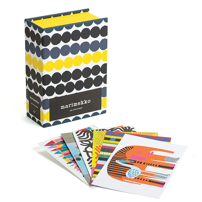 マリメッコ marimekko ポストカード 100枚入り（50柄・各2枚）100 POSTCARDS ISBN 9781452137384 ハガキ ポストカード カード メッセージ テキスタイル パターン 手紙 北欧 雑貨 かわいい おしゃれ ギフト プレゼント