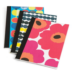 マリメッコ marimekko A5 横罫 ノートブック 3冊セット（ウニッコ・ラシィマット・コンポッティ）64p Ruled Notebook ISBN 9781452137391 事務用品 北欧 プレゼント 雑貨 かわいい おしゃれ ギフト対応 【メール便なら送料無料】