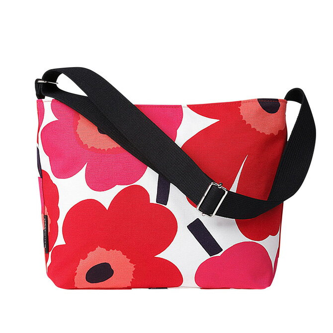 マリメッコ marimekko ピエニウニッコ ショルダーバッグ （ホワイト×レッド） 043459 001 Pieni Unikko Mini Osma bag