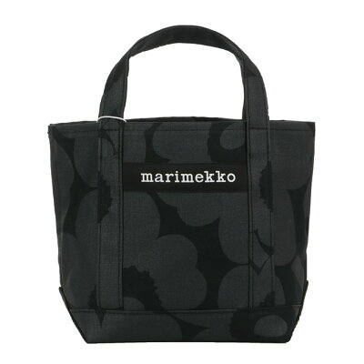 マリメッコ marimekko Wx ピエニウニッコ トートバッグ (ブラック×ブラック) 047586 999 Seidi Pieni Unikko Tote Bag 黒 ワンカラー シック 花柄 フラワー オールブラック かばん カバン レディース かわいい おしゃれ 北欧 プレゼント ギフト対応 【送料無料】