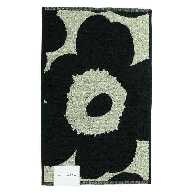 マリメッコ marimekko ウニッコ ゲストタオル （ブラック×サンドグレー） EKOPUUVILLA UNIKKO GUEST TOWEL 063631 980 オーガニックコットン