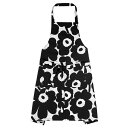 マリメッコ marimekko ピエニウニッコ エプロン(ブラック×ホワイト) 064161 190 APRON PIENI UNIKKO キッチン雑貨 北欧 柄 フラワー 白 黒 モノトーン 定番 レディース 前掛け おしゃれ かわいい 【送料無料(一部地域除く)】