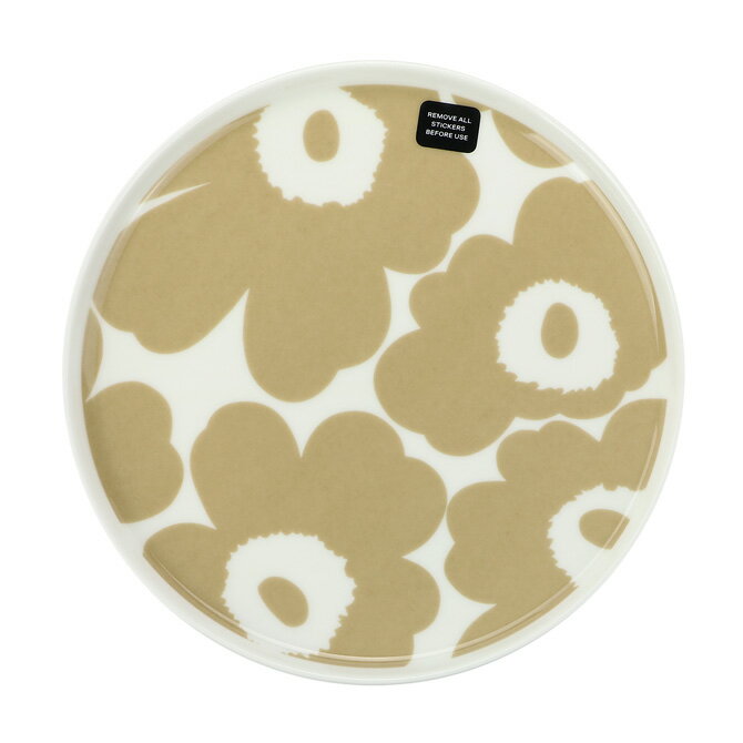 マリメッコ マリメッコ marimekko ウニッコ プレート （ホワイト×ベージュ） 070399 180 Oiva Unikko Plate 20cm 食器 トレイ お皿 花柄 フラワー 北欧 プレゼント キッチン雑貨 ギフト対応