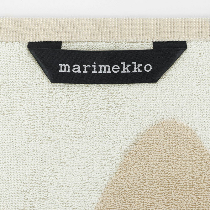 マリメッコ marimekko コットン ロッキ ミニタオル 30x30cm （ベージュ×ホワイト） Lokki Mini Towel 070947 183 ハンドタオル ハンカチ 波 シンプル おしゃれ かわいい 北欧 プレゼント 雑貨 ギフト対応 【メール便なら送料無料】 3