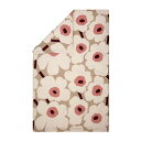 マリメッコ marimekko ウニッコ 掛け布団カバー シングルサイズ 150x210 (ベージュ×コットン×ローズ) 074181 887 ベッドリネン U...