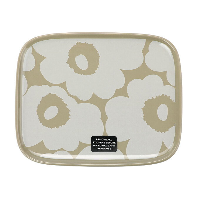 マリメッコ marimekko ウニッコ プレート （テラ×ヴァルコイネン） 15x12cm 072048 810 Oiva Unikko plate 食器 トレイ 小皿 花柄 フラワー 北欧 プレゼント キッチン雑貨 ギフト対応