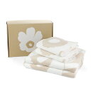 マリメッコ marimekko バス ＆ ハンドタオルセット （ベージュ×ホワイト） Unikko Bath And Hand Towel Set 072114 810 花柄 フラワー 2枚セット ギフトボックス付き おしゃれ かわいい 北欧 雑貨 【送料無料】 【ギフト包装不可】