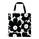 マリメッコ marimekko ピエニウニッコ ファブリックバッグ 44x43cm （ブラック×プラチナ×ホワイト） 072774 186 トートバッグ サブバッグ ショルダーバッグ バッグ ウニッコ 花柄 北欧 プレゼント レディース ギフト対応 2023AW 2023秋冬 【送料無料（一部地域除く）】