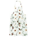 マリメッコ marimekko ピエニウニッコ エプロン （ダークレッド×ライトグレー×ホワイト×イエロー） Pieni Unikko Apron 073027 915 花柄 フラワー キッチン雑貨 北欧 プレゼント レディース 前掛け おしゃれ かわいい ギフト対応 【送料無料（一部地域除く）】