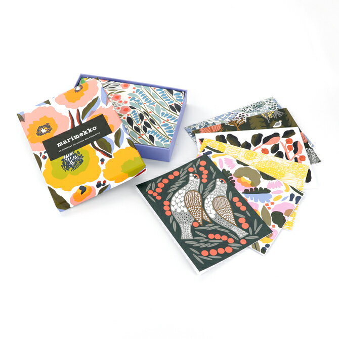 マリメッコ marimekko カード&封筒セット 16枚セット 9781452176703 Kukka Notecards レターセット メッセージ カード ...