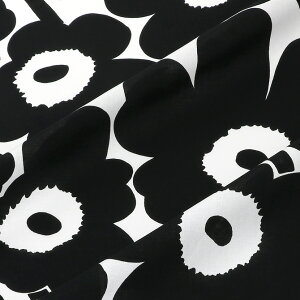 マリメッコ marimekko ファブリック生地 ピエニウニッコ （190 ホワイト×ブラック） 10cm単位カット販売 065205 190 Cotton fabric PIENI UNIKKO II マリメッコ生地 DIY 布 花柄 フラワー モノトーン 白 黒 手芸 北欧 おしゃれ かわいい