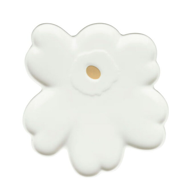 マリメッコ marimekko ウニッコ柄誕生60周年記念デザイン ウニッコ プレート 20cm （ホワイト×ゴールド） 073619 120 Unikko Plate 食器 トレイ お皿 小皿 花 フラワー 白 金 北欧 プレゼント キッチン雑貨 ギフト対応 【送料無料（一部地域を除く）】のサムネイル