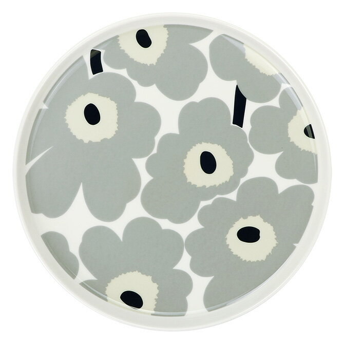 マリメッコ marimekko ウニッコ プレート 25cm (ダークブルー×ライトグレー×サンド×ホワイト) 073472 73472 195 Oiva Un...