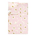 マリメッコ marimekko ウニッコ 掛け布団カバー ピローケース セット シングルサイズ 150x210 (ホワイト×ライトピンク×ベージュ) 07400...