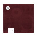 マリメッコ marimekko ウニッコ ソリッド オーガニックコットン ミニタオル 32x32cm (バーガンディ) 074282 330 Unikko So...