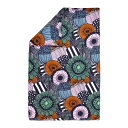 マリメッコ marimekko シイルトラプータルハ 掛け布団カバー シングルサイズ 150x210 (オフホワイト×ダークブルー×オレンジ) 074316 1...