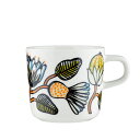 マリメッコ marimekko ティアラ コーヒーカップ 200ml (ホワイト×ウォームオレンジ×グリーン) 074559 126 Oiva Tiara Coffee Cup Mug 2,0dl 食器 マグカップ コップ キッチン雑貨 ペンスタンド 花柄 フラワー 北欧 おしゃれ かわいい 【ギフト包装不可】