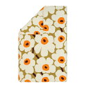 マリメッコ marimekko ウニッコ 掛け布団カバー シングルサイズ 150x210 (キャラメル×クリーム×ウォームオレンジ) 074608 841 ベッ...