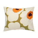マリメッコ marimekko ウニッコ ピローケース 50x60cm (キャラメル×クリーム×ウォームオレンジ) 074610 841 Unikko Pill...