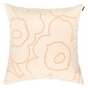 マリメッコ marimekko ピイルトウニッコ クッションカバー 60x60cm (オフホワイト×ピーチ) 074645 120 Piirto Unikko ...
