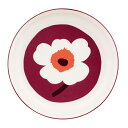 マリメッコ marimekko ウニッコ プレート 20.5cm (ホワイト×バーガンディ×レッド) 075650 75650 133 Oiva Unikko Deep Plate 食器 お皿 深皿 カレー皿 電子レンジ対応 食洗器対応 北欧 キッチン雑貨 【ギフト包装不可】 【送料無料(一部地域を除く)】