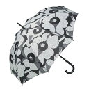 マリメッコ 新作 marimekko ウニッコ スティック傘 (ブラック×グレー×オフホワイト) 094642 190 Unikko Stick Umbrell...