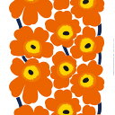 マリメッコ marimekko ファブリック生地 ウニッコ (003 ホワイト×オレンジ×ダークブルー) 10cm単位カット販売 009043 003 Heav...