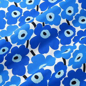 マリメッコ marimekko ファブリック 生地 ミニウニッコ （017 ブルー） 10cm単位カット販売 066475 017 Cotton fabric MINI UNIKKO マリメッコ生地 DIY 布 花柄 フラワー 青 手芸 北欧 おしゃれ かわいい