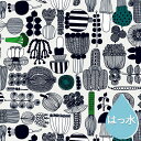 ★期間限定タイムセール★ マリメッコ marimekko 撥水加工 アクリルコーティングコットン 生地 プータルフリン パルハート （960 ホワイト×ブラック×グリーン） 10cm単位カット販売 065792 960 Cotton fabric PUUTARHURIN PARHAAT Coated マリメッコ生地 DIY 布 手芸 北欧