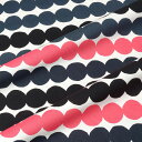 マリメッコ marimekko ファブリック 生地 ラシィマット （193 ブラック×ピンク） 10cm単位カット販売 063280 193 Cotton fabric RASYMATTO HW ヘビーウェイトコットン マリメッコ生地 DIY 布 ドット 水玉 黒 手芸 北欧 おしゃれ かわいい