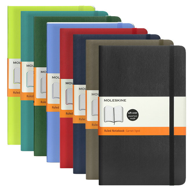 モレスキン MOLESKINE クラシック ノートブック ルールド （横罫） ラージ ソフトカバー （全8色） Classic Notebook Soft Cover Large Ruled 事務用品 ステーショナリー メモ帳 文房具 オフィス シンプル プレゼント ビジネスノート ギフト対応 【メール便なら送料無料】