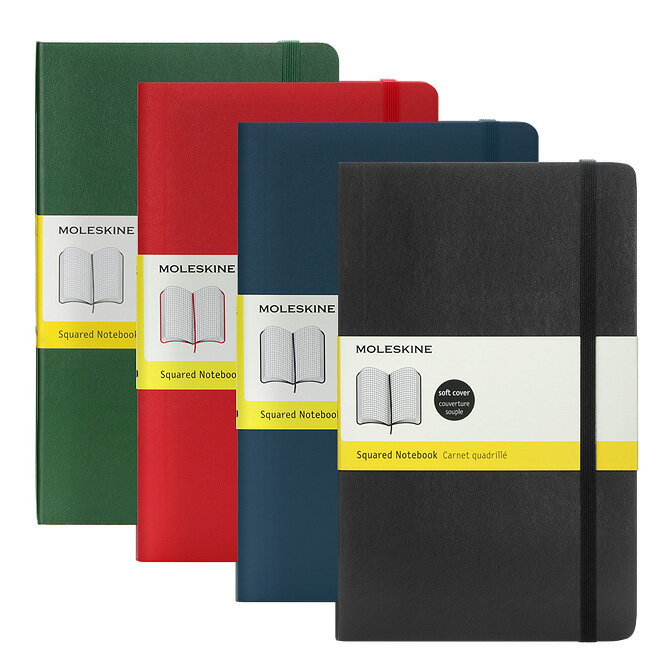 モレスキン MOLESKINE クラシック ノートブック スクエア （方眼） ラージ ソフトカバー （全4色） Classic Notebook Soft Cover Large Squared 事務用品 ステーショナリー メモ帳 文房具 オフィス シンプル プレゼント ビジネスノート ギフト対応 【メール便なら送料無料】