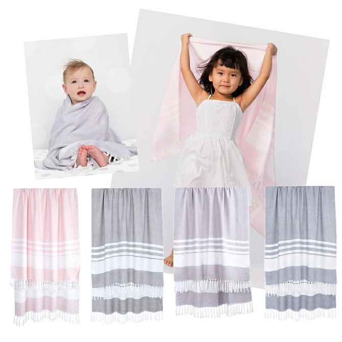 リトルジラフ LITTLE GIRAFFE インディゴ ターキッシュ タオル ストール （全4色） 70cm x 145cm TKINTWL Indigo Turkish Towelのサムネイル